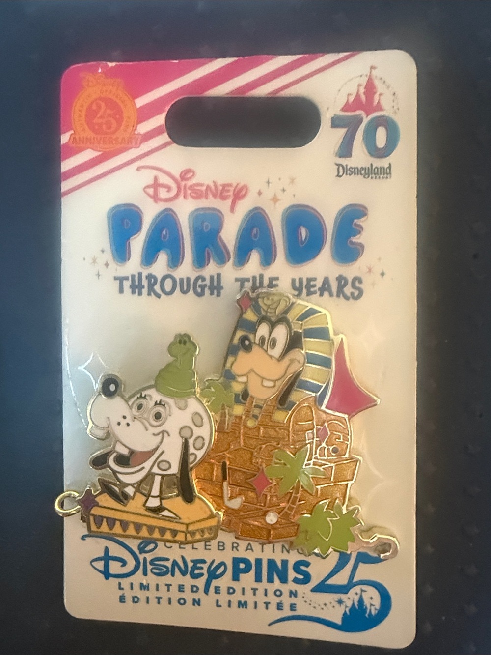 Disney Gold & Pink Parade Through the Years Collectible Pin